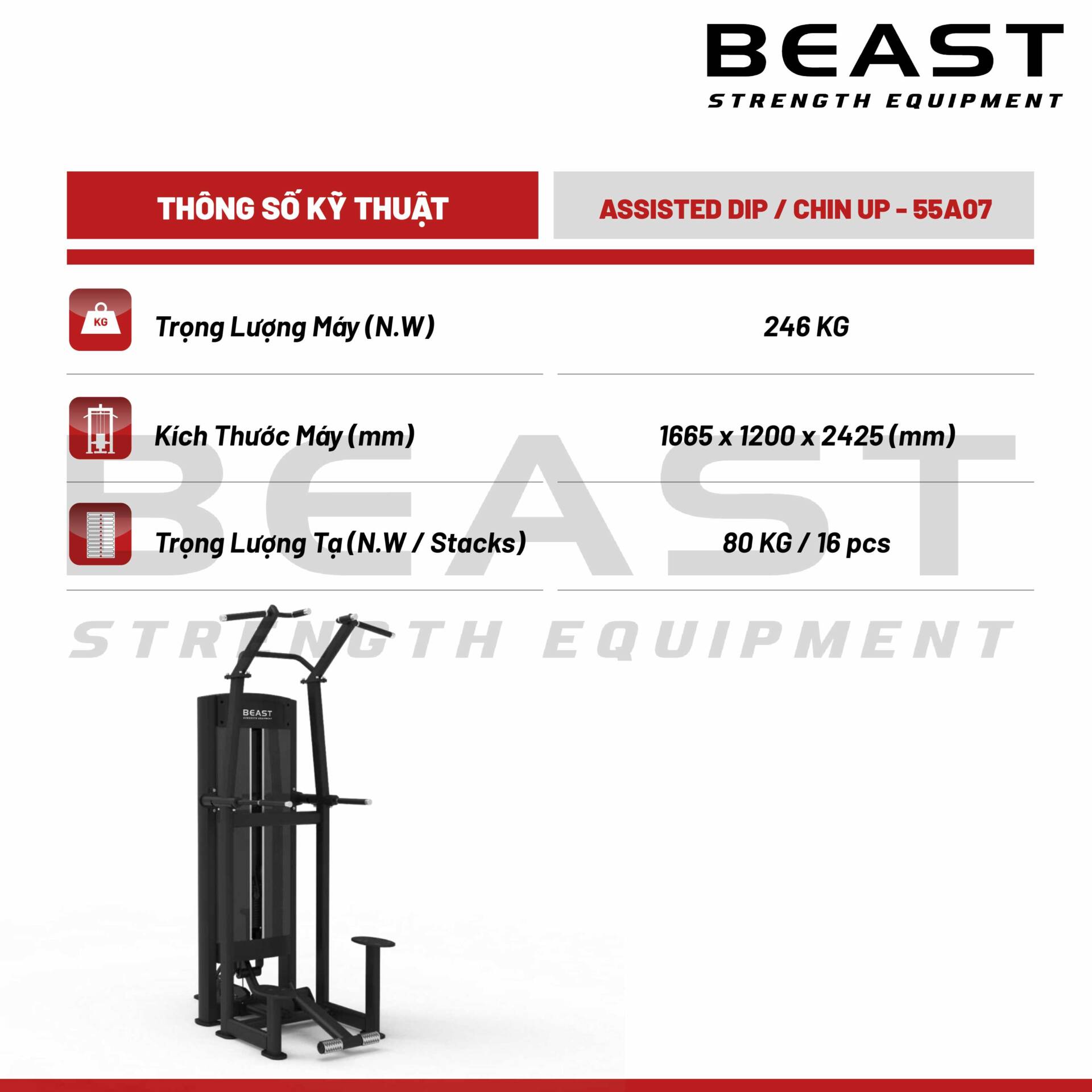 Máy tập lưng Beast Assisted Dip And Chin Up 5 Máy tập lưng Beast Assisted Dip And Chin Up