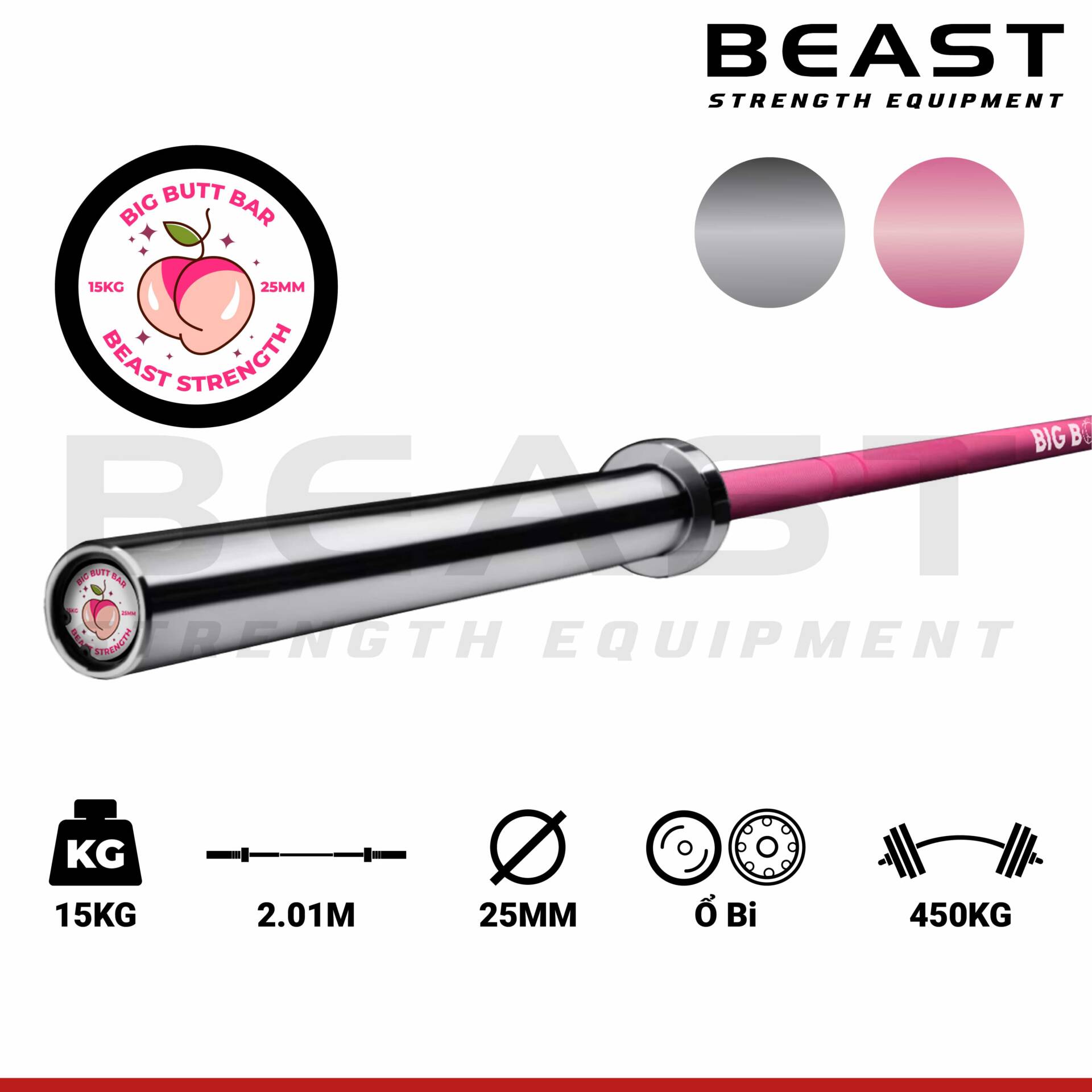 Thanh đòn nữ Beast 2.0 - BIG BUTT BAR 4 Thanh đòn nữ Beast 2.0 BIG BUTT BAR