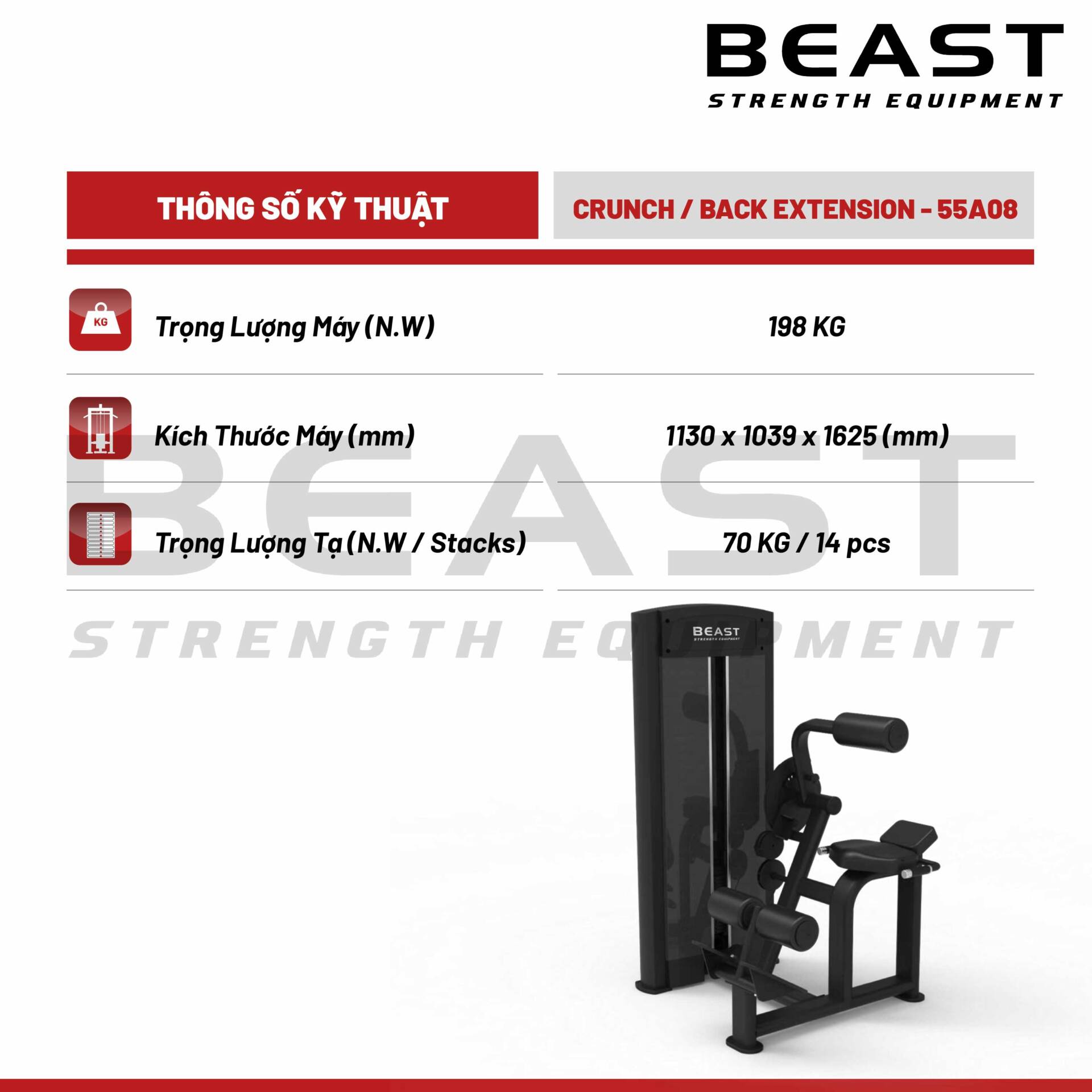 Máy tập bụng và lưng dưới Beast Crunch And Back Extension 5 Máy tập bụng và lưng dưới Beast Crunch And Back Extension