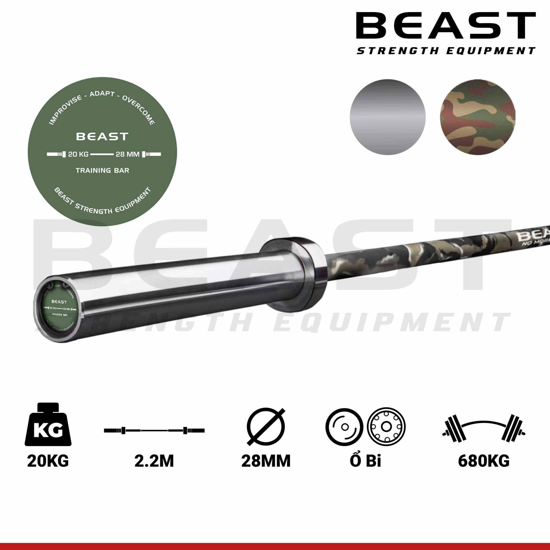 Thanh đòn Beast Training Bar CAMOUFLAGE