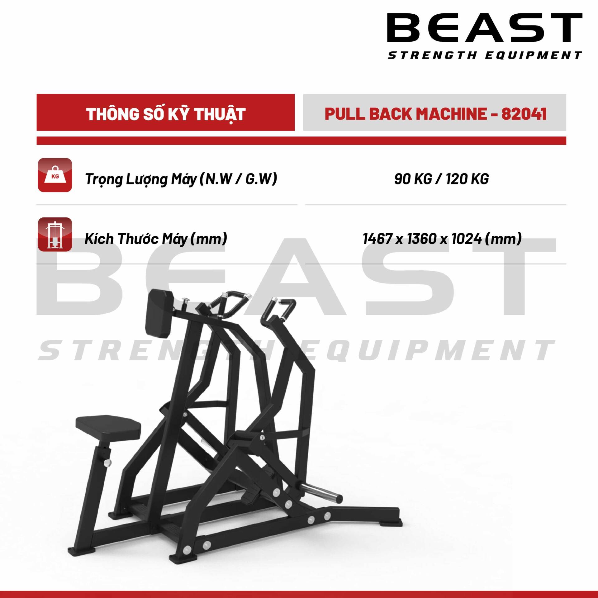 Máy tập lưng Beast Pull Back Machine 5 Máy tập lưng Beast Pull Back Machine
