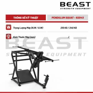 Máy tập chân Beast Pendulum Squat