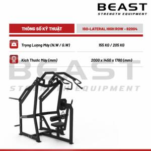 Máy kéo lưng Beast Iso Lateral High Row