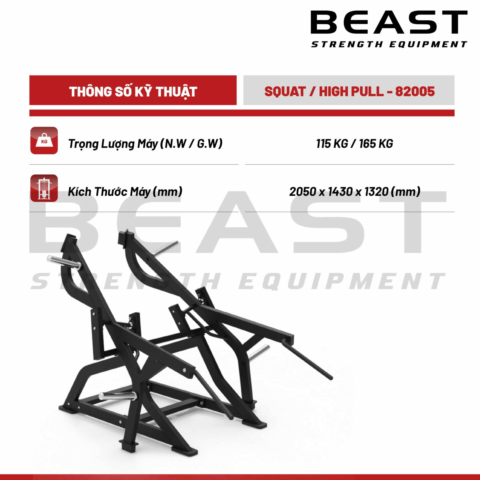 Máy tập chân Beast Squat And High Pull 5 Máy tập chân Beast Squat And High Pull
