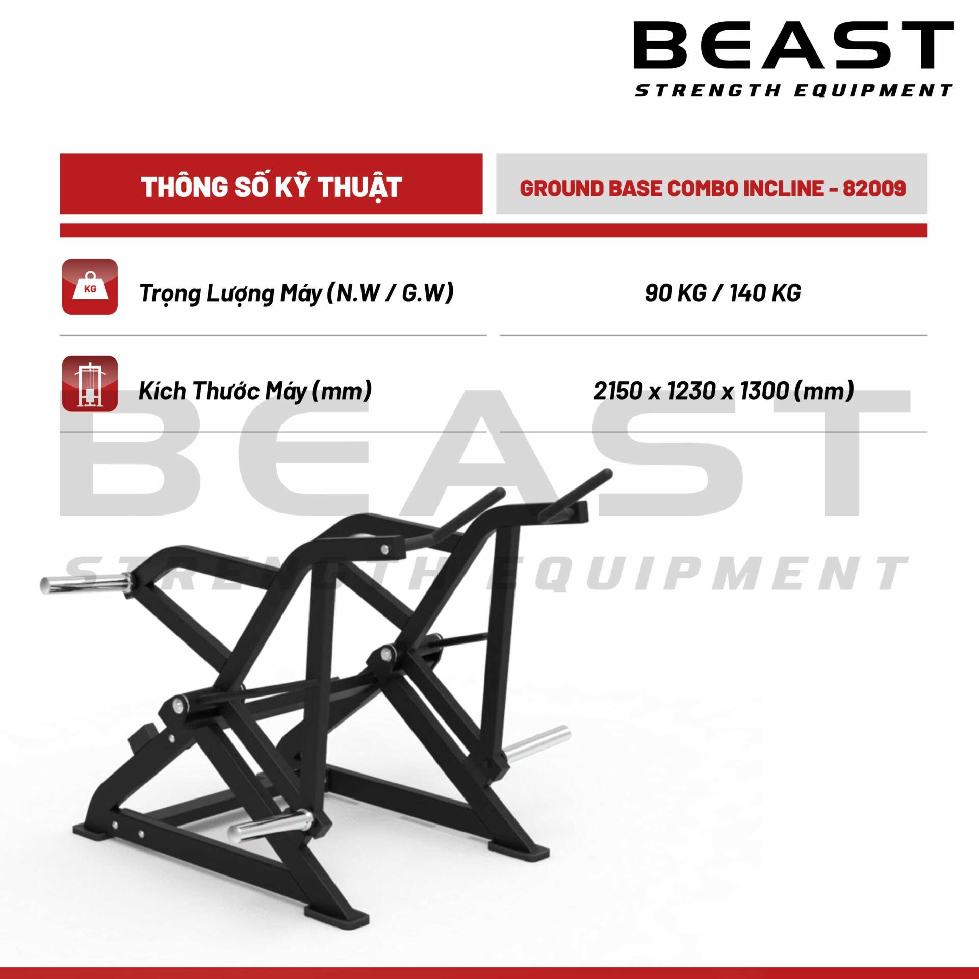 Máy tập đa năng Beast Ground Base Combo Incline 5 Máy tập đa năng Beast Ground Base Combo Incline
