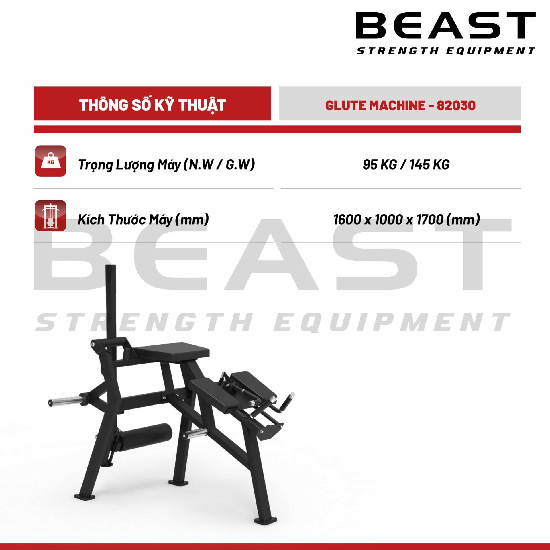 Máy tập mông Beast Glute Machine 5 Máy tập mông Beast Glute Machine