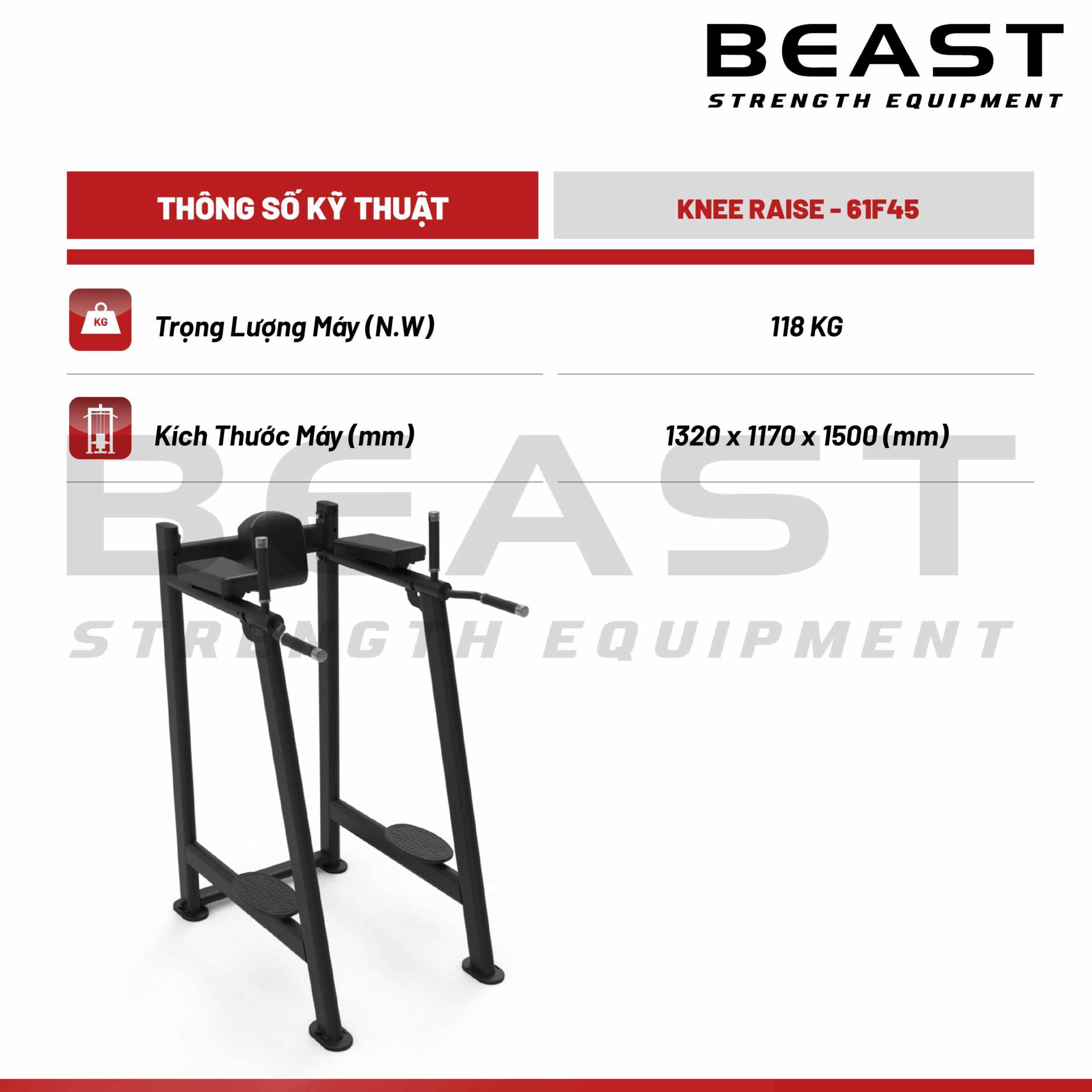 Khung tập bụng Beast Knee Raise 5 Khung tập bụng Beast Knee Raise