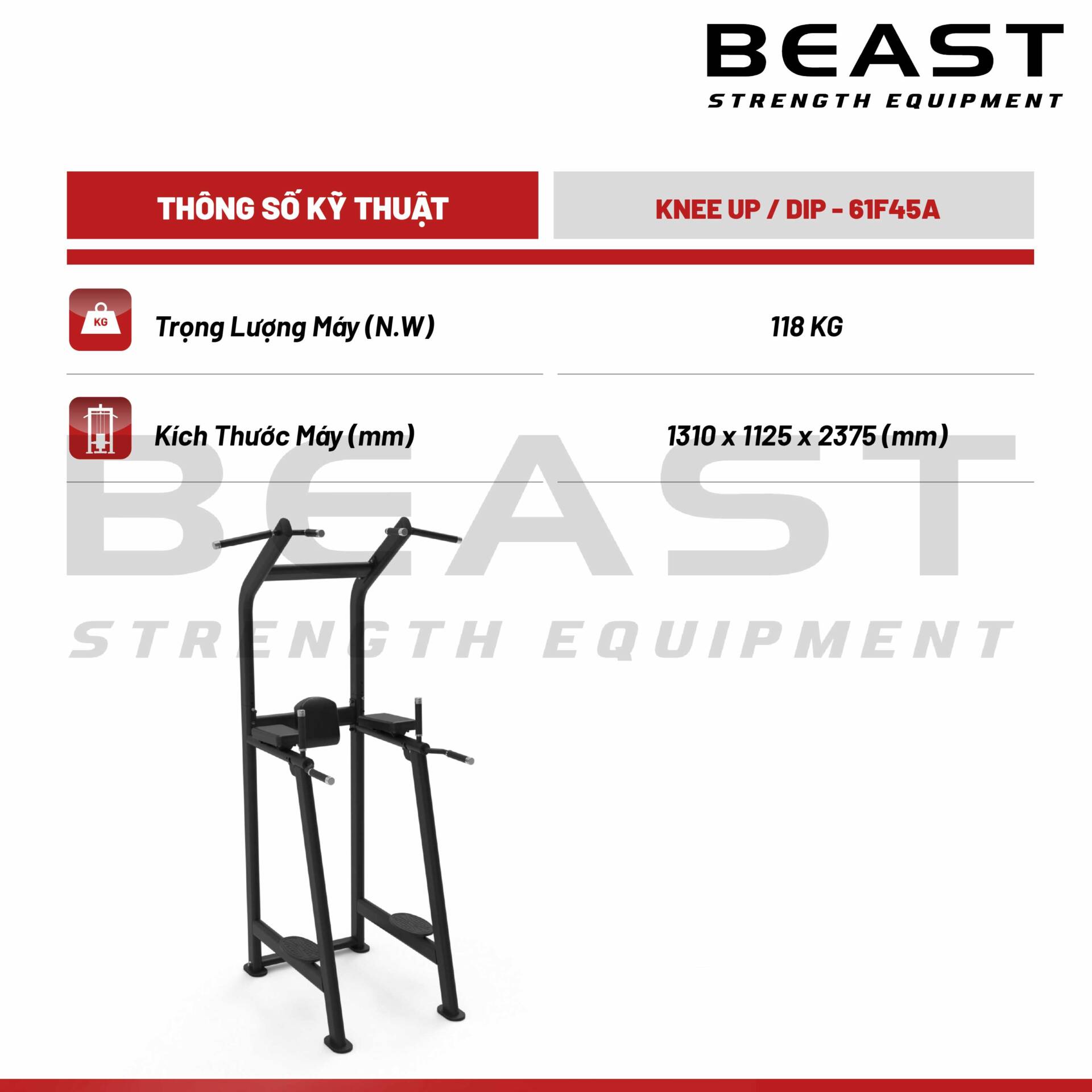 Khung tập bụng và tay sau Beast Knee Up And Dip 5 Khung tập bụng và tay sau Beast Knee Up And Dip