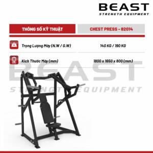 Máy ngồi đẩy ngực Beast Chest Press
