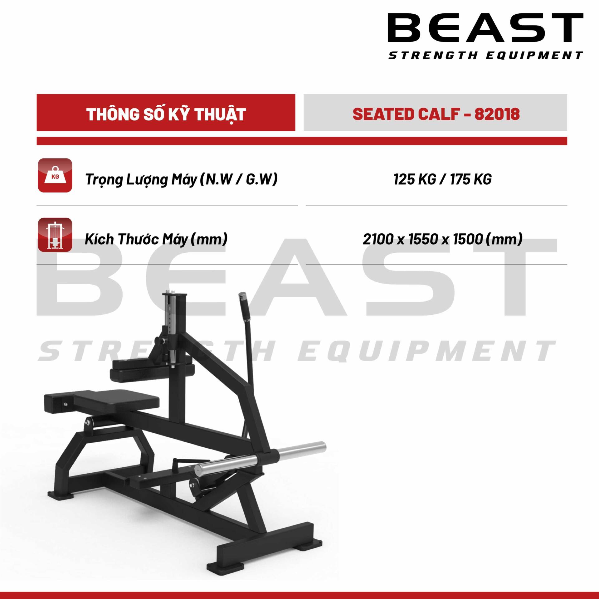 Máy tập bắp chân Beast Seated Calf 5 Máy tập bắp chân Beast Seated Calf