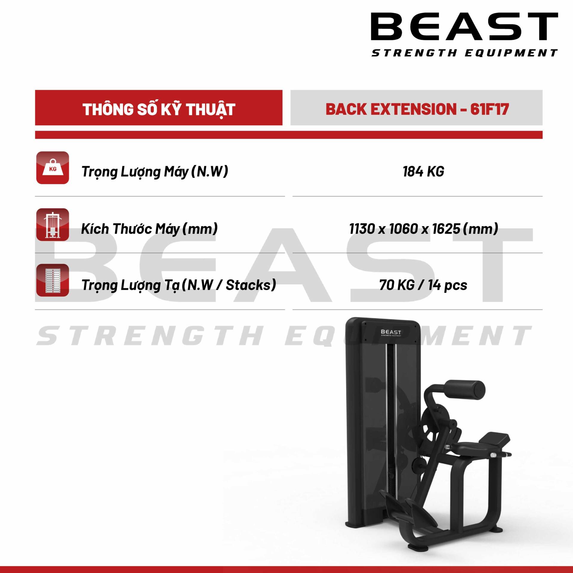 Máy tập lưng Beast Back Extension 3 Beast Back Extension