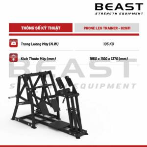 Máy tập chân Beast Prone Leg Trainer