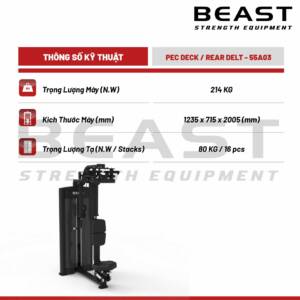 Máy tập ngực và vai sau Beast Pec Deck And Rear Delt