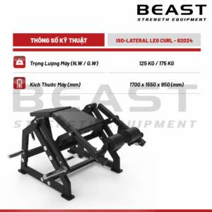 Máy tập đùi sau Beast Iso Lateral Leg Curl