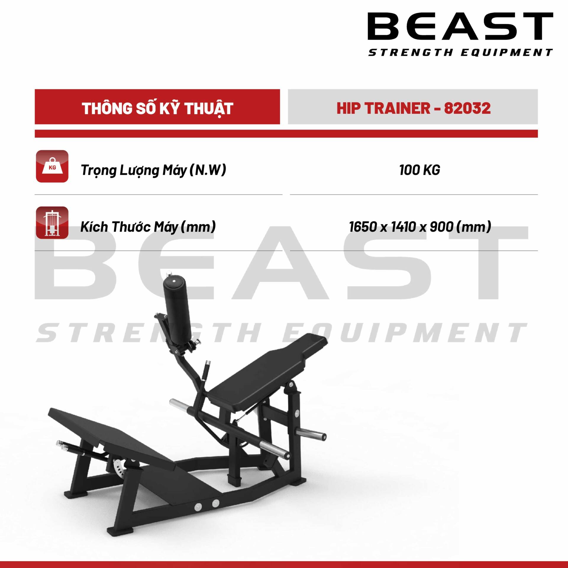 Máy tập mông Beast Hip Trainer 5 Máy tập mông Beast Hip Trainer