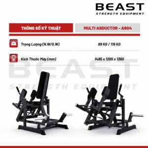 Máy tập mông A600 Series Multi Abductor A604