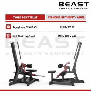 Máy tập mông A600 Series Standing Hip Thrust A605L