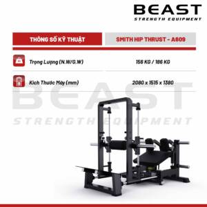 Máy tập mông A600 Series Smith Hip Thrust A609