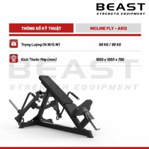 Máy ép ngực A600 Series Incline Fly A612