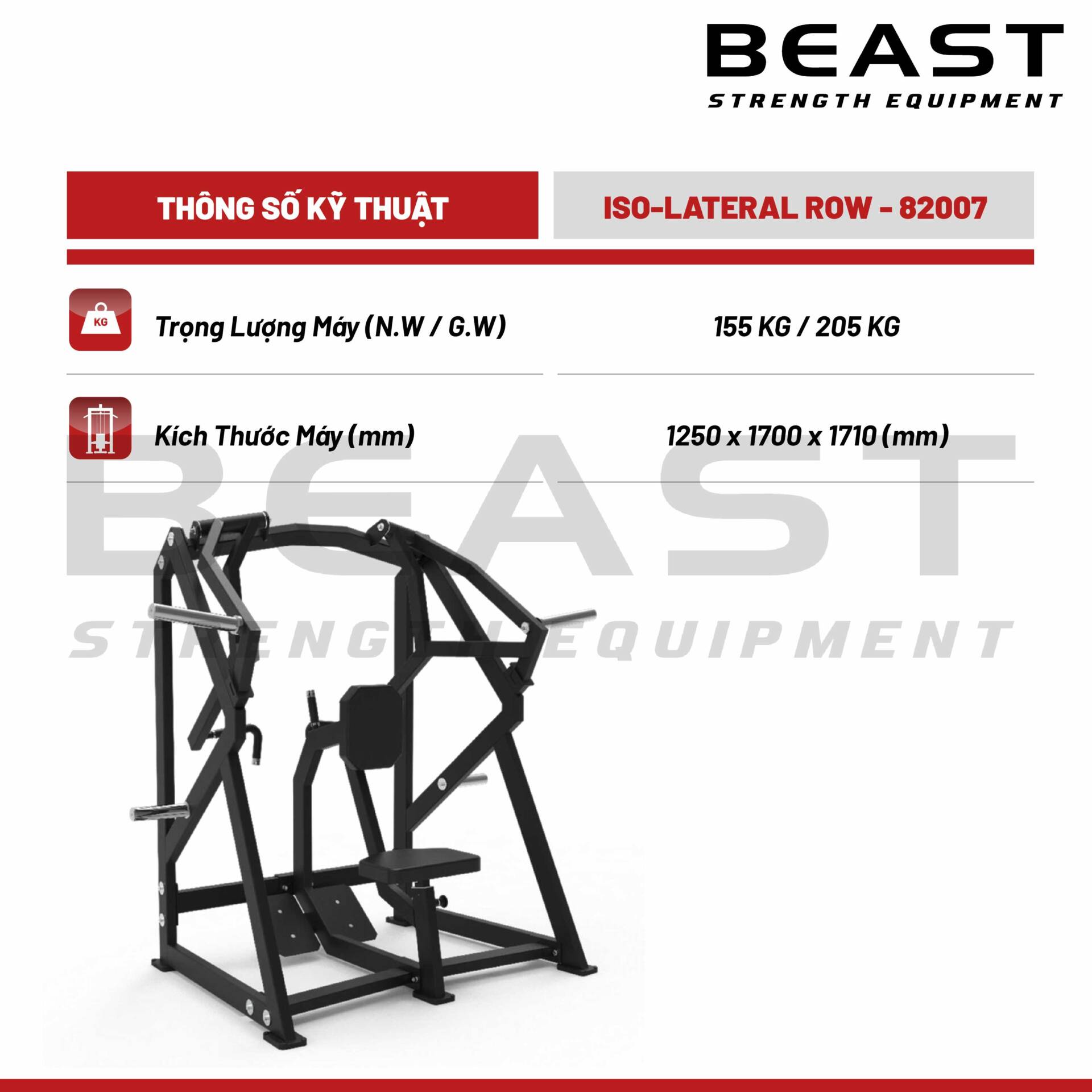 Máy kéo lưng Beast Iso Lateral Row 5 Máy kéo lưng Beast Iso Lateral Row