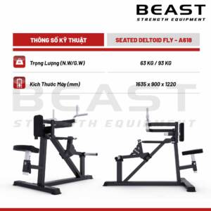 Máy tập vai A600 Series Seated Deltoid Fly A618