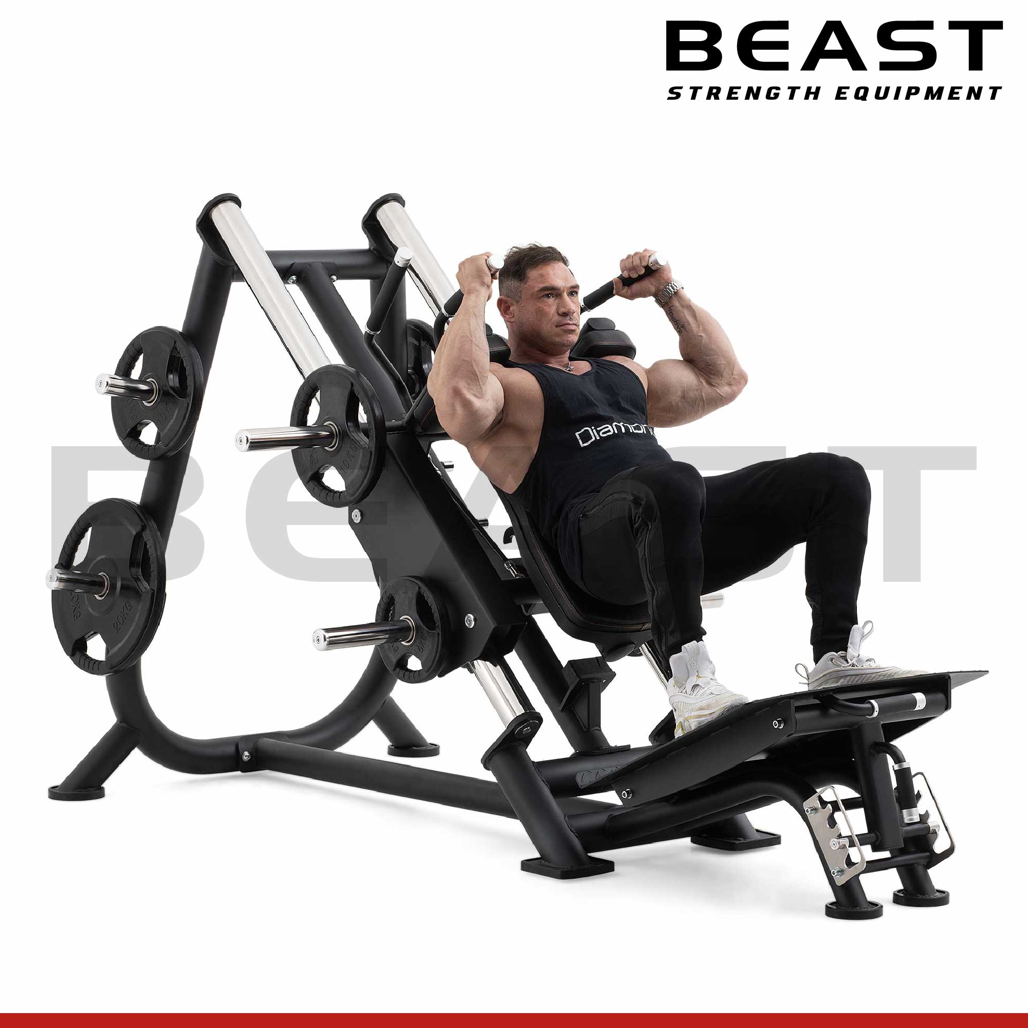 Máy tập chân S550 Diamond Linear Hack Squat